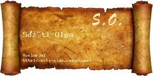 Sóti Olga névjegykártya